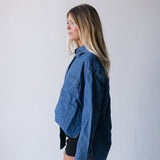 Iris Denim Long Sleeve Top - Denim