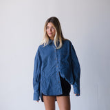 Iris Denim Long Sleeve Top - Denim