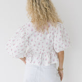 Selina Ditzy Floral Crop Top - Pink