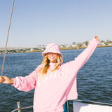 Breakers Oversized Lightweight Mockneck - Flamingo Pink