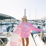Breakers Oversized Lightweight Mockneck - Flamingo Pink