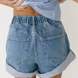 Gabrielle Comfort Loose Fit Shorts - Medium Denim