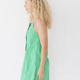 Ross Scallop Detail Mini Dress - Kelly Green