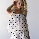 Roxy Polka Dot Top and Shorts Set - Off White