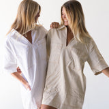 Heather Denim Mini Dress - Natural