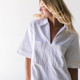 Kolby Denim Mini Dress - White
