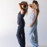 Taylor Linen Pants - Navy