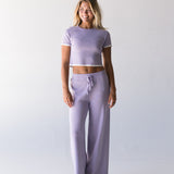 Rilyn Sweater Top and Pants Set - Lavender