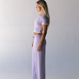 Rilyn Sweater Top and Pants Set - Lavender