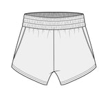 Fancy French Terry Mini Shorts - White