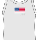 Fancy Embroidered Flag Tank Top