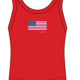 Fancy Embroidered Flag Tank Top
