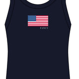 Fancy Embroidered Flag Tank Top