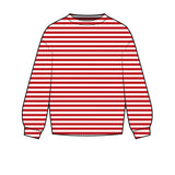 Fancy Oversized Striped Long Sleeve Top - (PREORDER)
