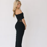 Abbi Mesh Maxi Dress - Black