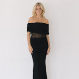 Abbi Mesh Maxi Dress - Black