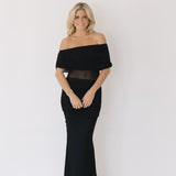 Abbi Mesh Maxi Dress - Black