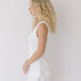 Liv Square Neck Romper Dress - Off White