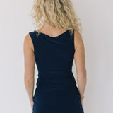 Madi Off The Shoulder Top and Skirt Set - Navy
