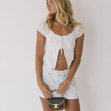 Katie Square Neck Top - White