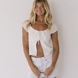 Katie Square Neck Top - White