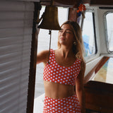 Fancy Fit Shorts Set - Red Polka Dot