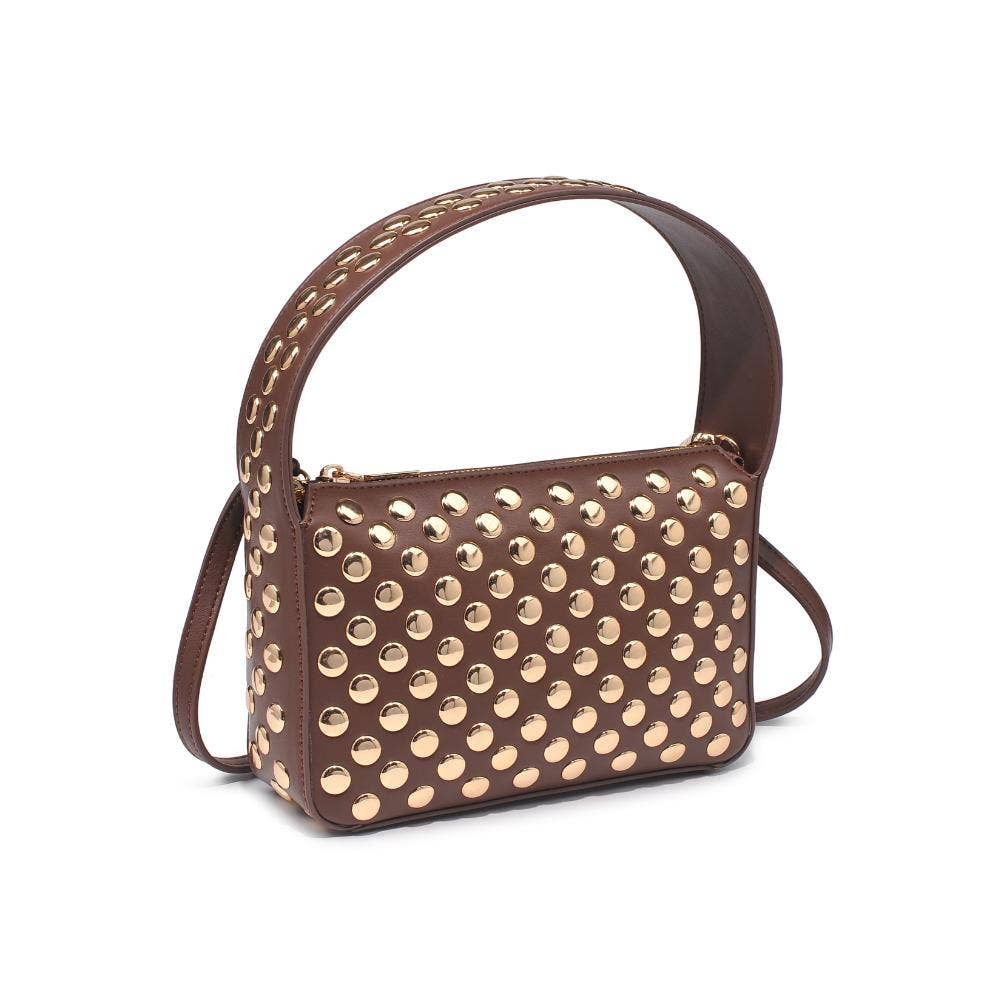 Isabel Studded Crossbody - Chocolate