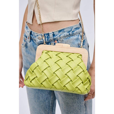 Matilda Woven Clutch - Citron