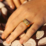 Penelope Pearl Zircon Ring