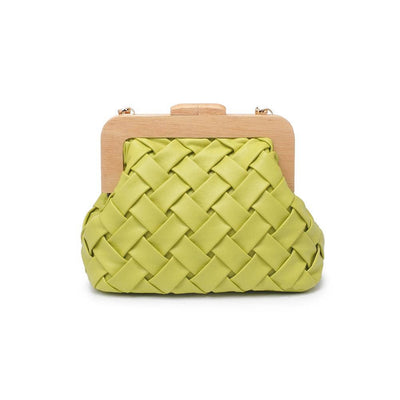 Matilda Woven Clutch - Citron