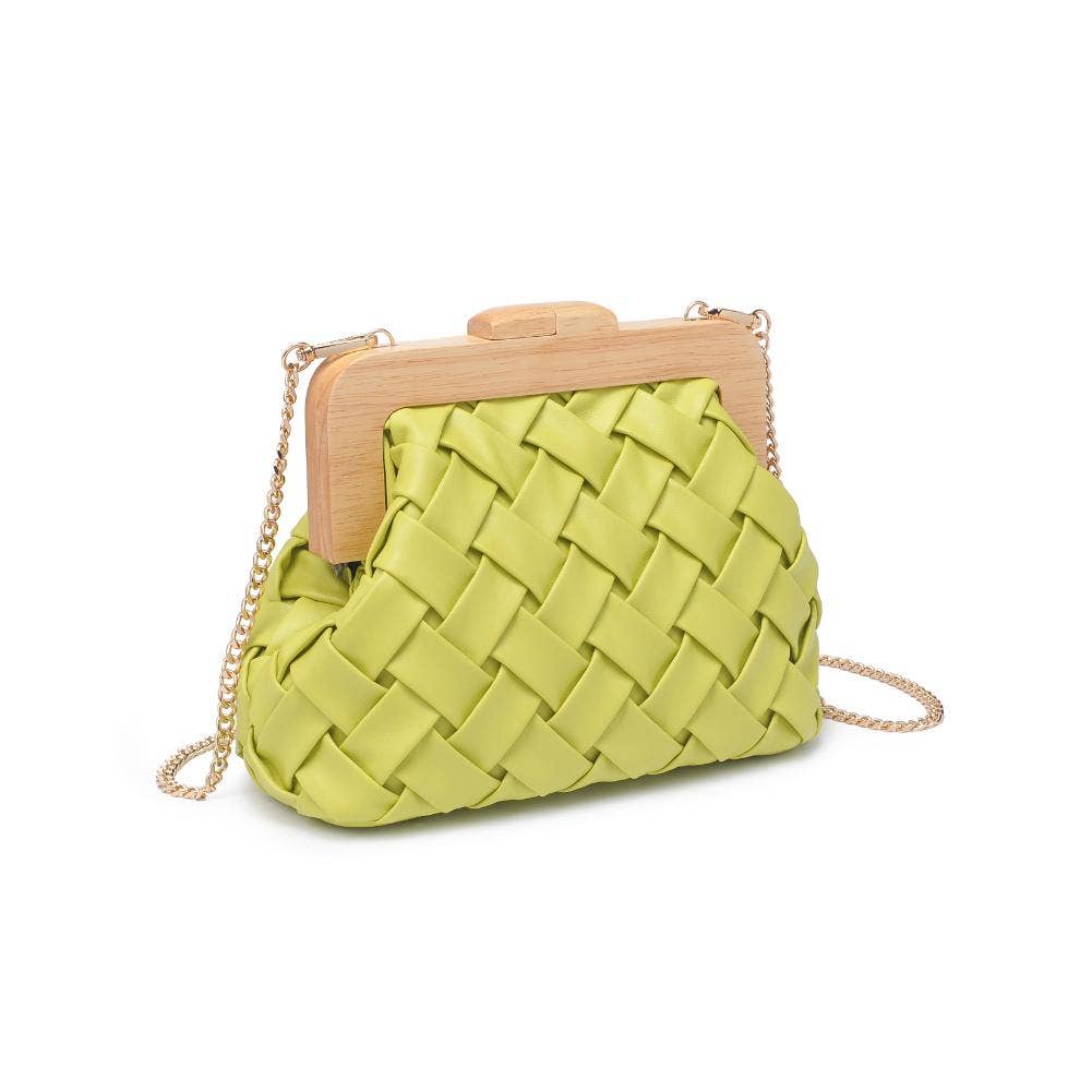 Matilda Woven Clutch - Citron