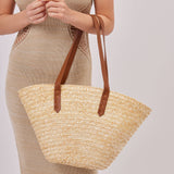 Oversized Straw Beach Bag : Natural