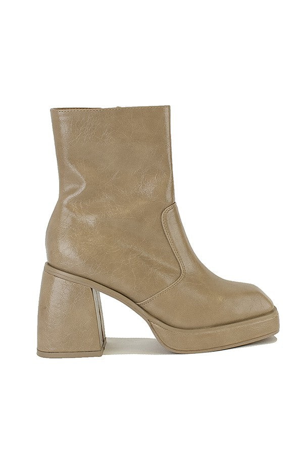 Foster Platform Bootie - Taupe