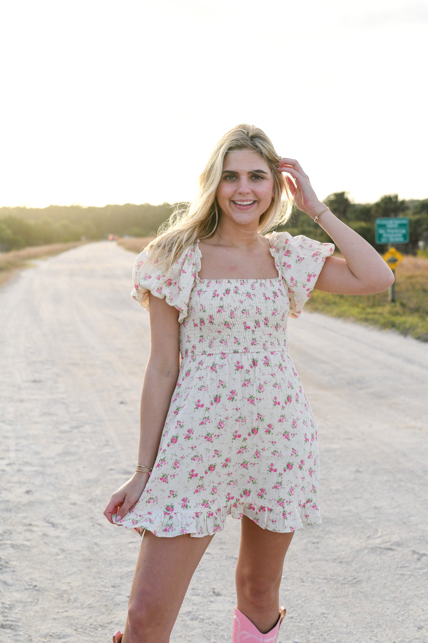 Jules Dress - Natural Pink