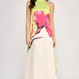 Rumi Halter Maxi Dress - Lime