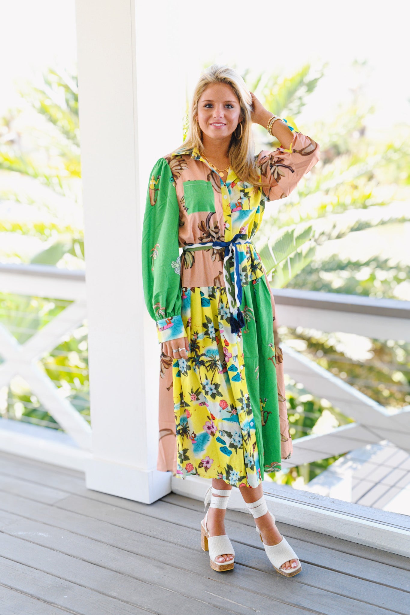 Tropical Vaca Maxi Dress - Multi