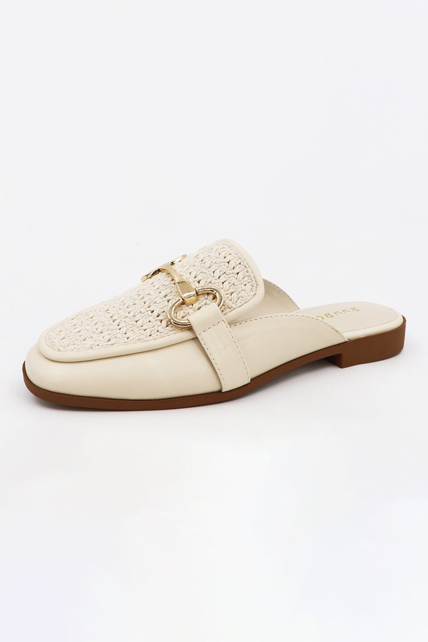 Stakes Woven Mule Flats - Ivory