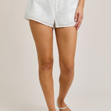 Ruthie Eyelet Shorts - White