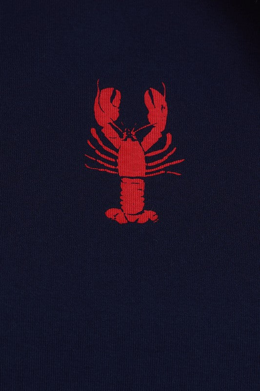 Lobster Baby Tee - Navy
