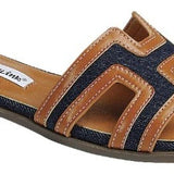 H Sandals - Denim/Tan