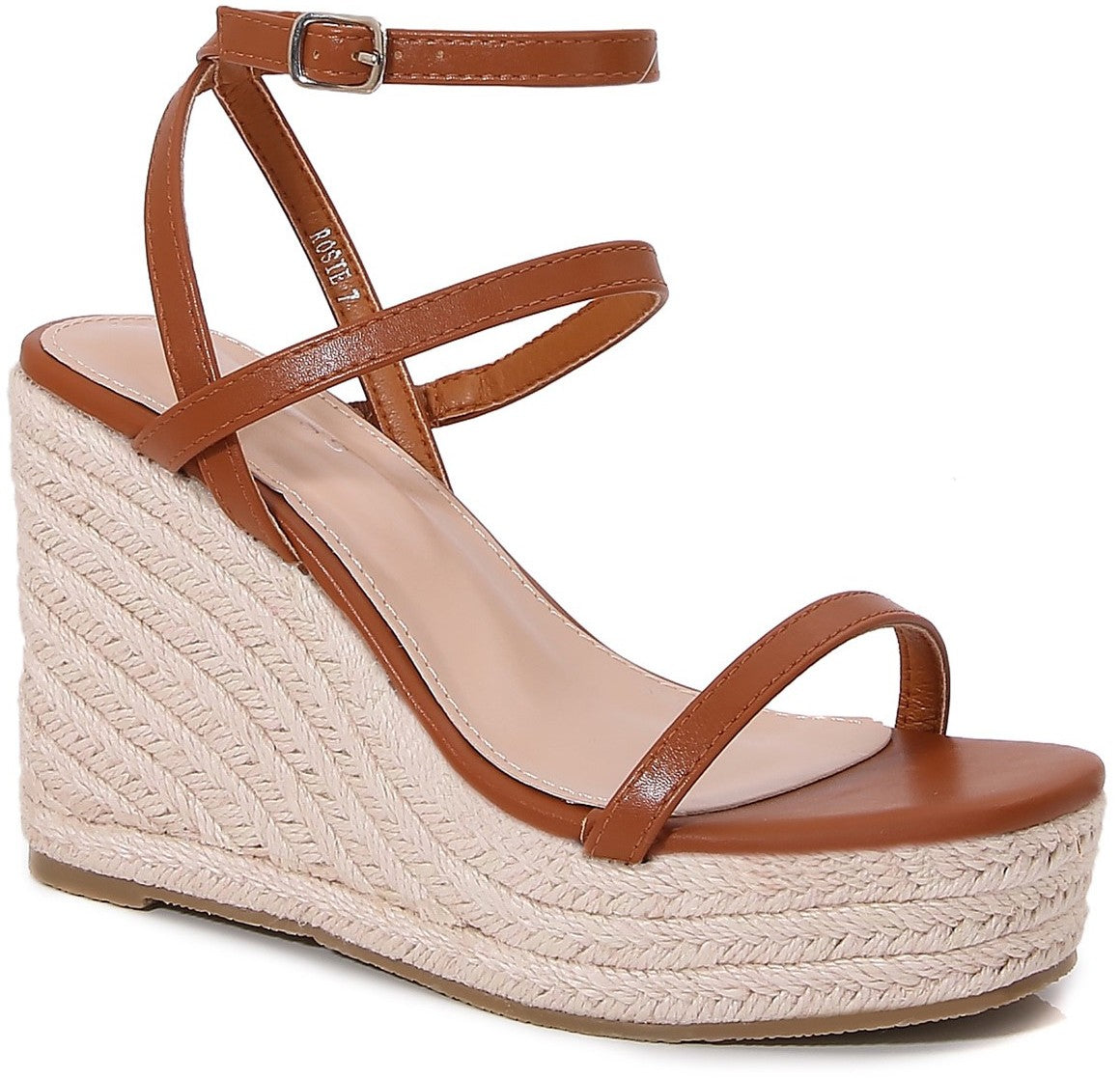 Anna Rosie Square Toe Wedges - Camel